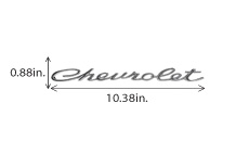 1965 TRUNK MOULDING EMBLEM, "CHEVROLET"